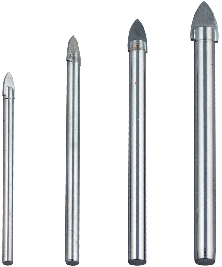 Glass Drill Bit Stainless Steel/Glass Electric Drilling Tool Premium Hardware for Door Cabinet Window Furniture and Interior Use